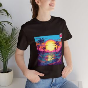 Miami Sunset / Men's Miami Pixel T-shirt - Image 69