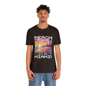 Beach please! I'm in Miami / Men's Miami Pixel T-shirt - Imagen 61