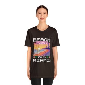 Beach please! I'm in Miami / Men's Miami Pixel T-shirt - Imagen 64