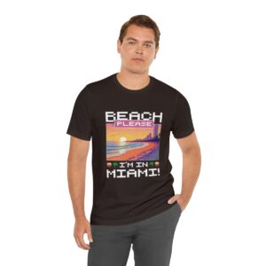 Beach please! I'm in Miami / Men's Miami Pixel T-shirt - Imagen 66