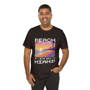 Beach please! I'm in Miami / Men's Miami Pixel T-shirt - Imagen 68