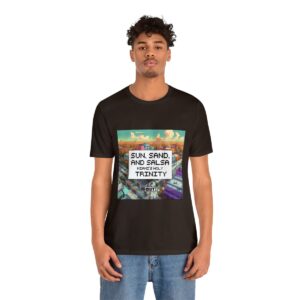 Sun, Sand and Salsa / Men's Miami Pixel T-shirt - Image 49