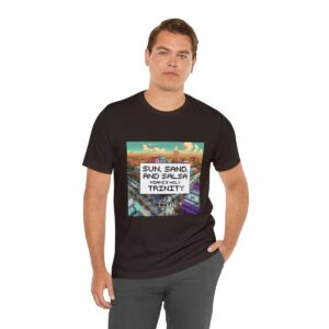 Sun, Sand and Salsa / Men's Miami Pixel T-shirt - Image 54