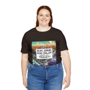 Sun, Sand and Salsa / Men's Miami Pixel T-shirt - Image 55