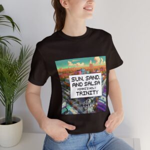 Sun, Sand and Salsa / Men's Miami Pixel T-shirt - Image 57
