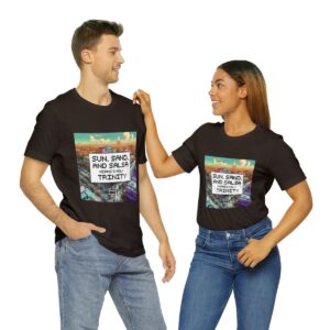 Sun, Sand and Salsa / Men's Miami Pixel T-shirt - Image 58
