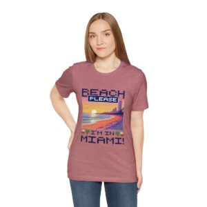 Beach please! I'm in Miami / Men's Miami Pixel T-shirt - Imagen 53