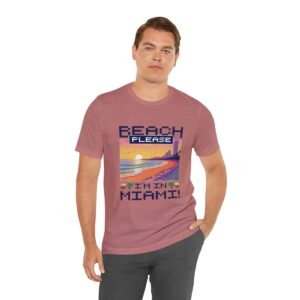 Beach please! I'm in Miami / Men's Miami Pixel T-shirt - Imagen 54
