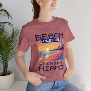 Beach please! I'm in Miami / Men's Miami Pixel T-shirt - Imagen 57