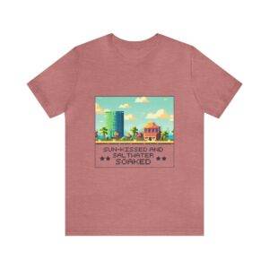 Sun-kissed and Saltwater / Men's Miami Pixel T-shirt - Image 50
