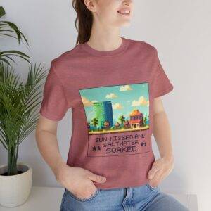 Sun-kissed and Saltwater / Men's Miami Pixel T-shirt - Image 57