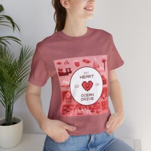 My Heart is on Ocean Drive / Men's Miami Pixel T-shirt - Imagen 57