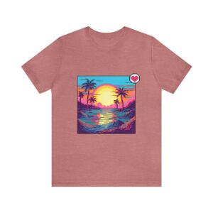 Miami Sunset / Men's Miami Pixel T-shirt - Image 50