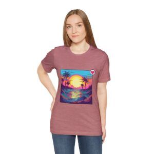 Miami Sunset / Men's Miami Pixel T-shirt - Image 53