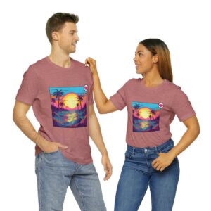 Miami Sunset / Men's Miami Pixel T-shirt - Image 58