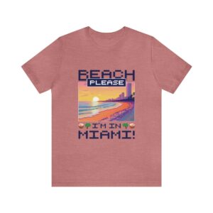 Beach please! I'm in Miami / Men's Miami Pixel T-shirt - Imagen 50