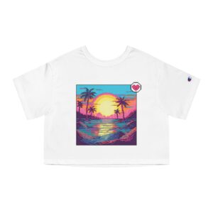 Beach Ilustration / Women's Miami Pixel T-shirt - Image 4