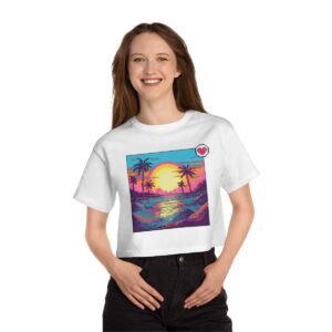 Beach Ilustration / Women's Miami Pixel T-shirt - Image 6