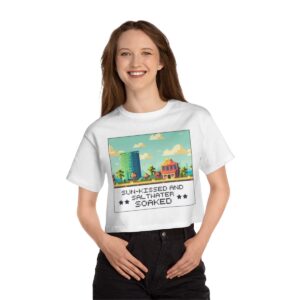 Sun-kissed and Saltwater / Women's Miami Pixel T-shirt - Imagen 4
