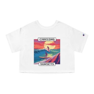 Sunset in Florida / Women's Miami Pixel T-shirt - Imagen 4