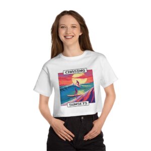 Sunset in Florida / Women's Miami Pixel T-shirt - Imagen 6