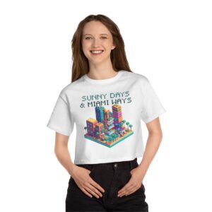 Sunny Days & Miami Ways / Women's Miami Pixel T-shirt - Image 6