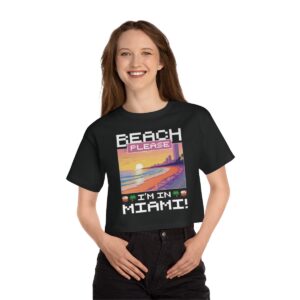 Beach Please / Women's Miami Pixel T-shirt - Imagen 9