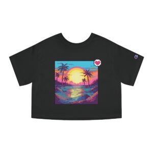 Beach Ilustration / Women's Miami Pixel T-shirt - Image 7