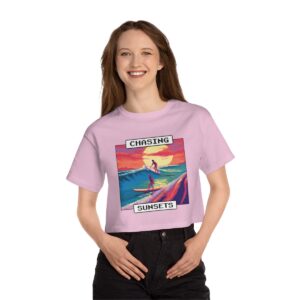 Sunset in Florida / Women's Miami Pixel T-shirt - Imagen 3