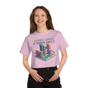 Sunny Days & Miami Ways / Women's Miami Pixel T-shirt - Image 3