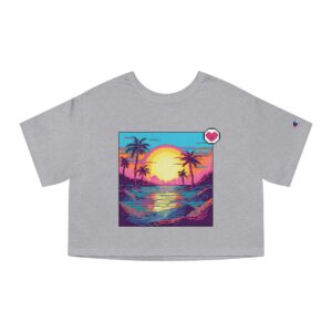Beach Ilustration / Women's Miami Pixel T-shirt - Image 10
