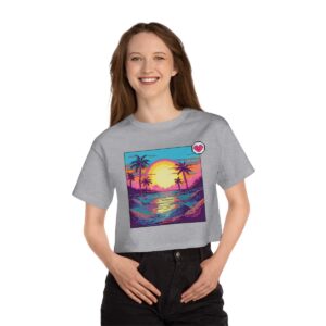 Beach Ilustration / Women's Miami Pixel T-shirt - Image 12