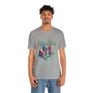Sunny Days / Men's Miami Pixel T-shirt - Imagen 121
