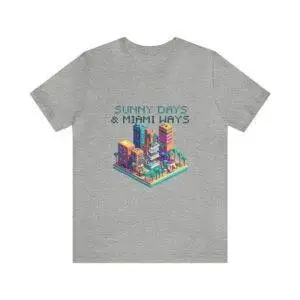 Sunny Days / Men's Miami Pixel T-shirt - Imagen 122