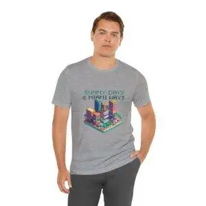 Sunny Days / Men's Miami Pixel T-shirt - Imagen 126