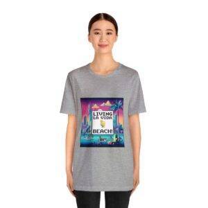 Living La Vida, Beach! / Men's Miami Pixel T-shirt - Imagen 124