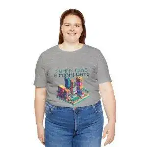 Sunny Days / Men's Miami Pixel T-shirt - Imagen 127