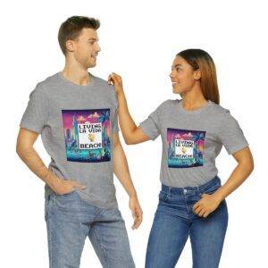 Living La Vida, Beach! / Men's Miami Pixel T-shirt - Imagen 130
