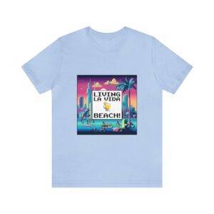 Living La Vida, Beach! / Men's Miami Pixel T-shirt - Imagen 110