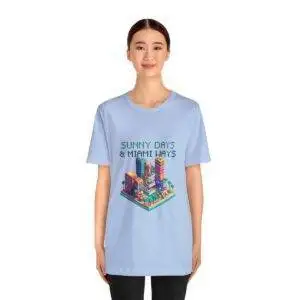 Sunny Days / Men's Miami Pixel T-shirt - Imagen 112