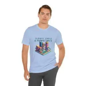 Sunny Days / Men's Miami Pixel T-shirt - Imagen 114