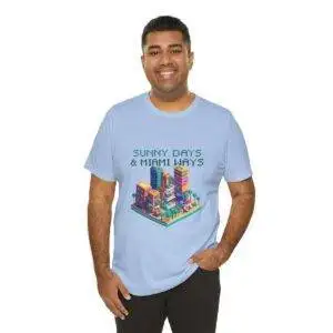 Sunny Days / Men's Miami Pixel T-shirt - Imagen 116
