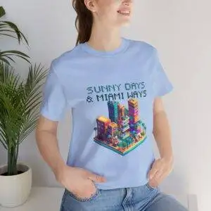 Sunny Days / Men's Miami Pixel T-shirt - Imagen 117