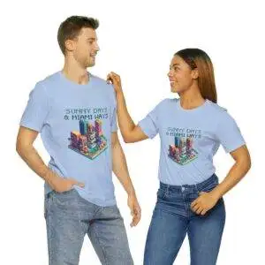 Sunny Days / Men's Miami Pixel T-shirt - Imagen 118