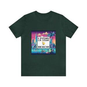 Living La Vida, Beach! / Men's Miami Pixel T-shirt - Imagen 86