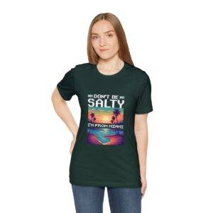 Don't be salty / Men's Miami Pixel T-shirt - Imagen 89