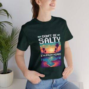 Don't be salty / Men's Miami Pixel T-shirt - Imagen 93