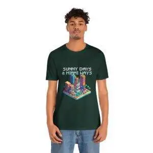 Sunny Days / Men's Miami Pixel T-shirt - Imagen 85
