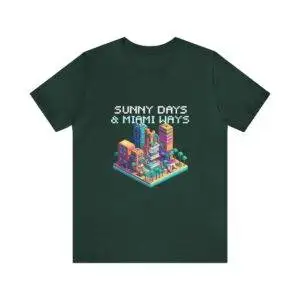 Sunny Days / Men's Miami Pixel T-shirt - Imagen 86