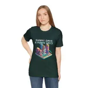 Sunny Days / Men's Miami Pixel T-shirt - Imagen 89